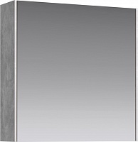 Aqwella Зеркало-шкаф для ванной  Mobi 60 бетон светлый